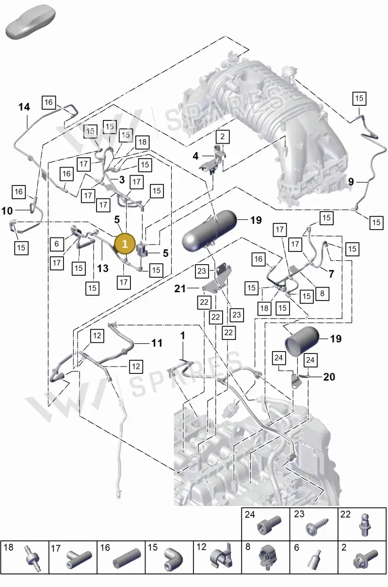 9GT129456D — Porsche Boxster Spyder (2019-2020) diagram p55107405, position 1