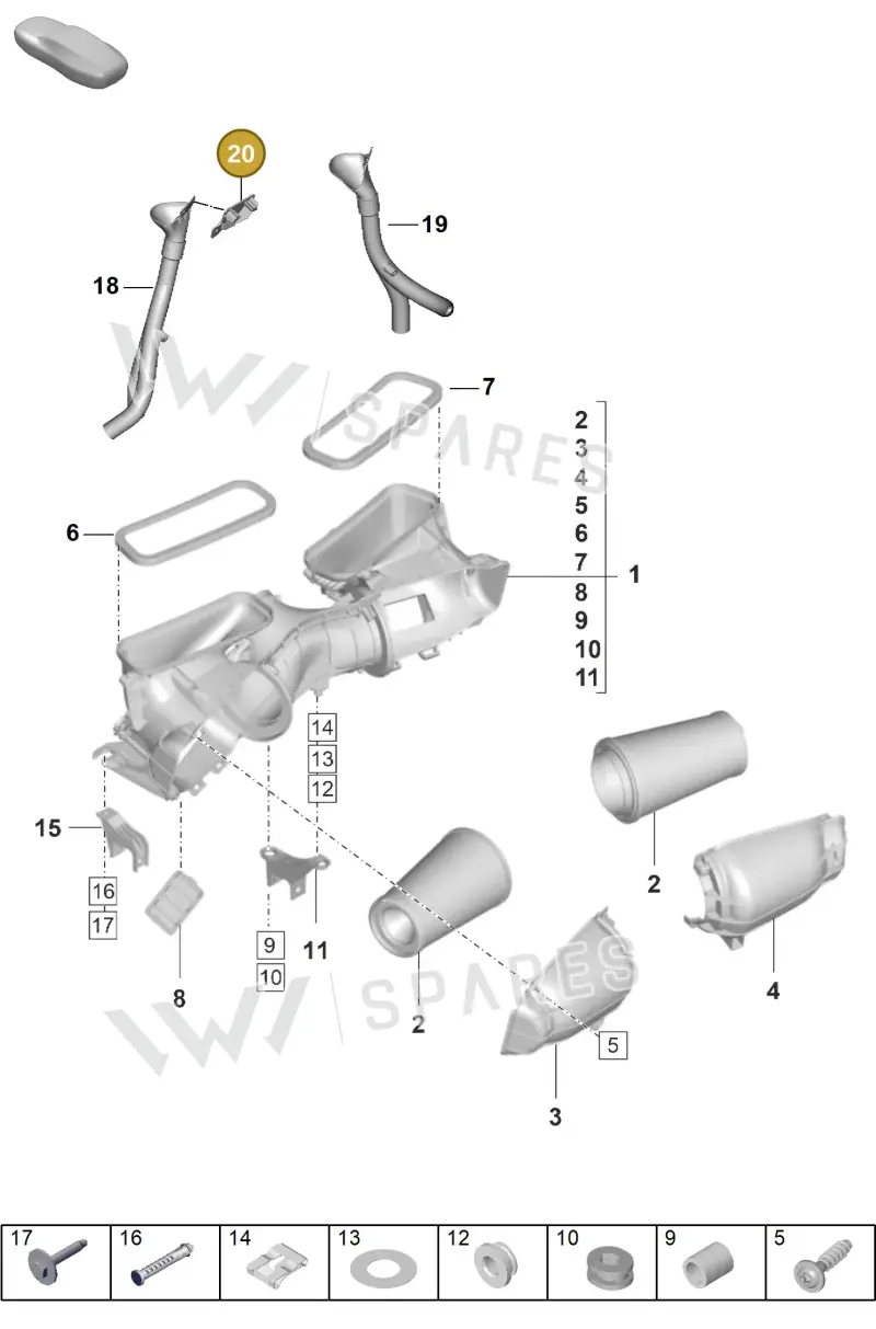 9GT129560 — Porsche 911 (2021-2022) diagram p59106010, position 20