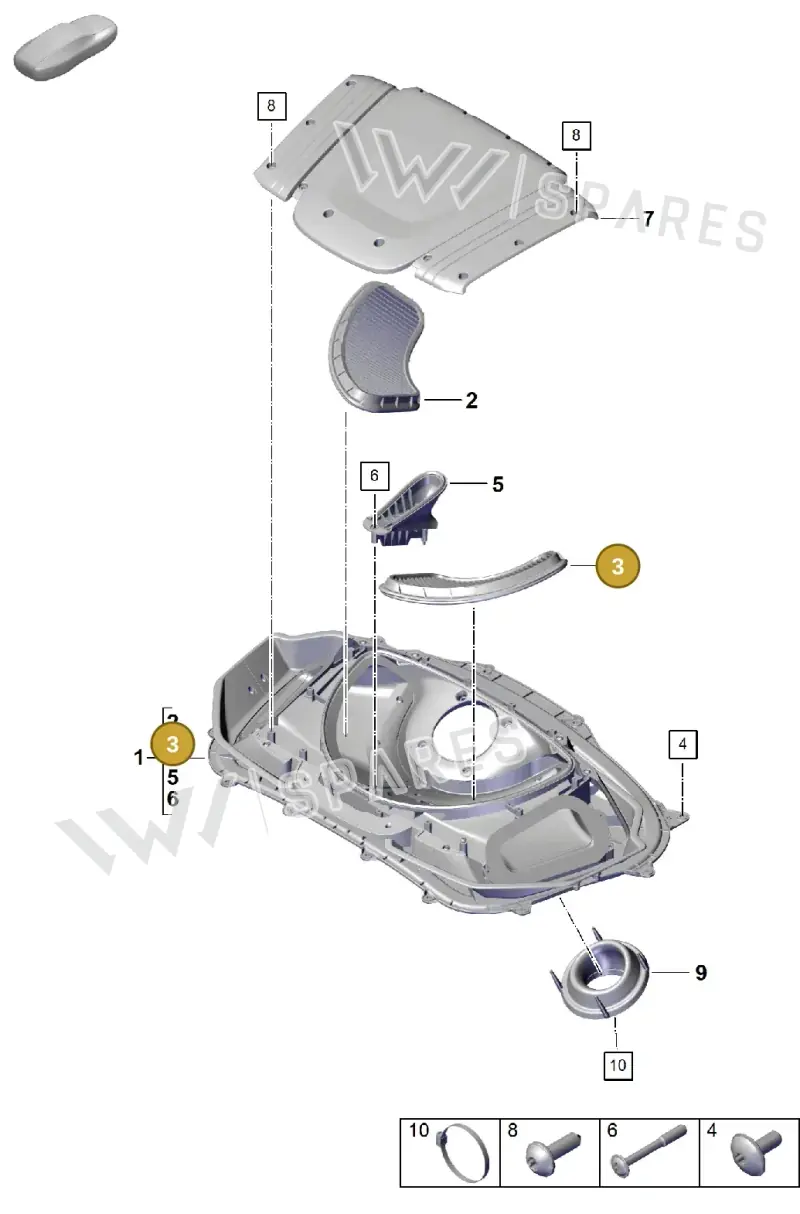 9GT129634A — Porsche Cayman (2019-2022) diagram p55106005, position 3