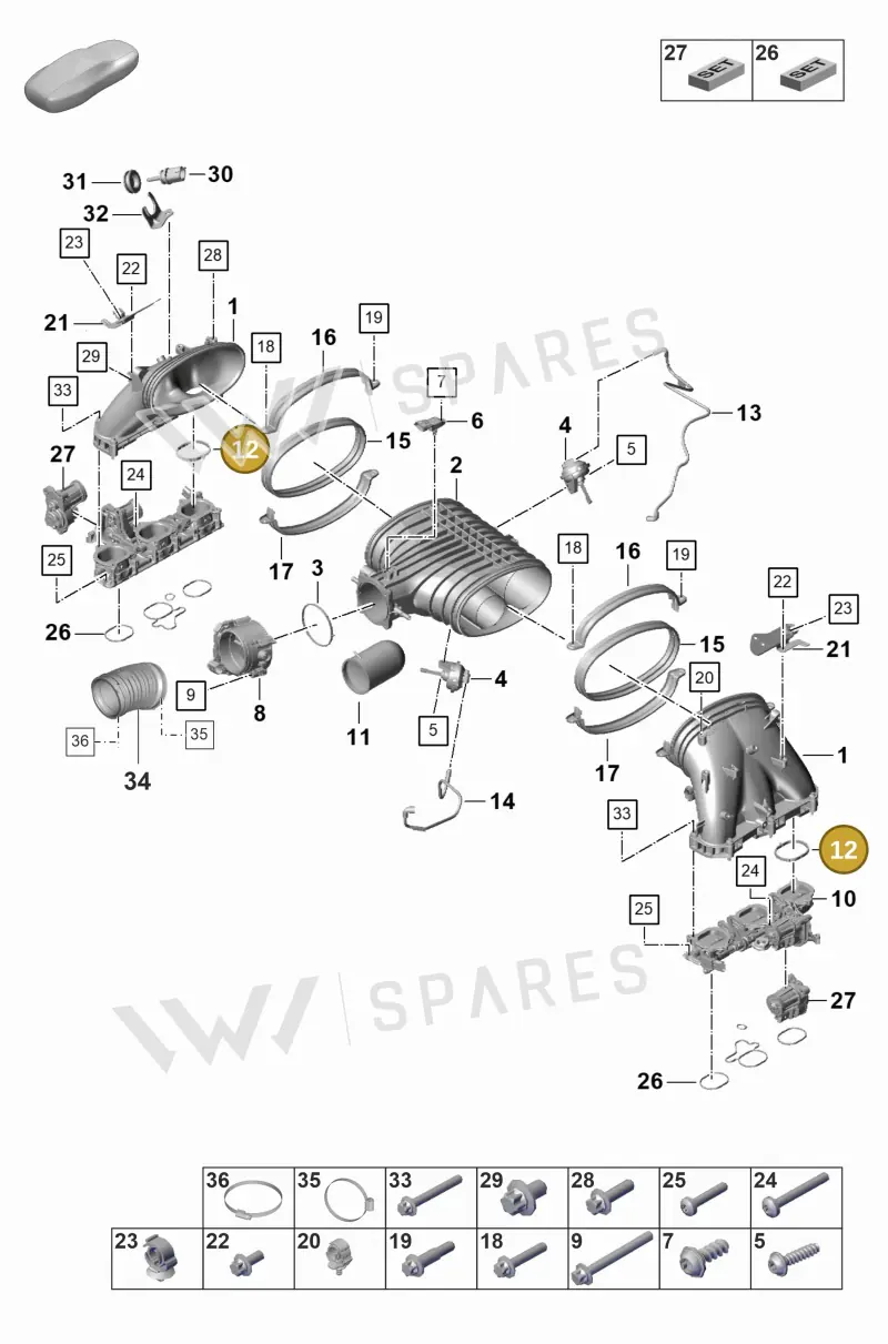 9GT129646 — Porsche 911 (2021-2022) diagram p59107100, position 12