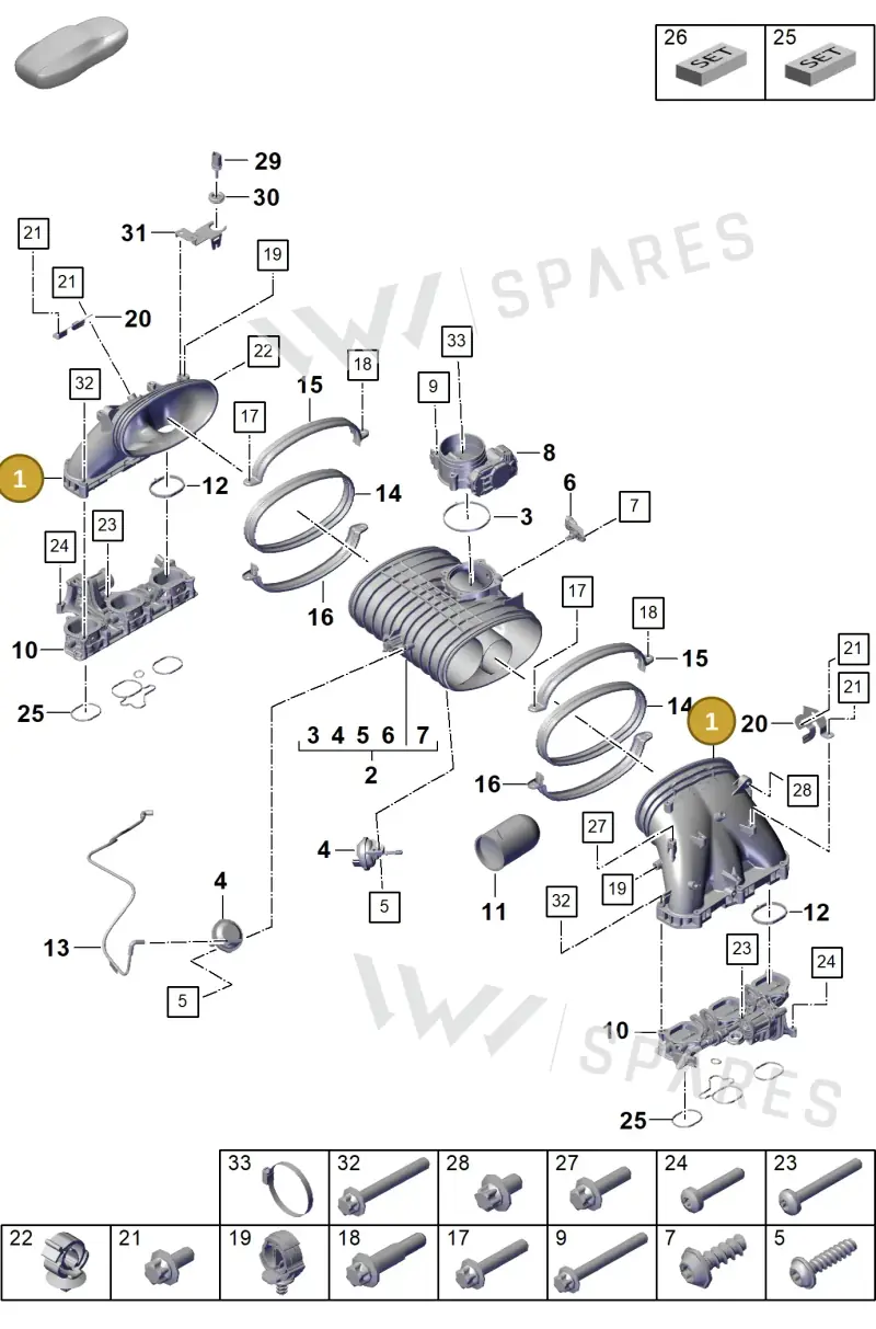 9GT129711 — Porsche Boxster Spyder (2019-2020) diagram p55107105, position 1