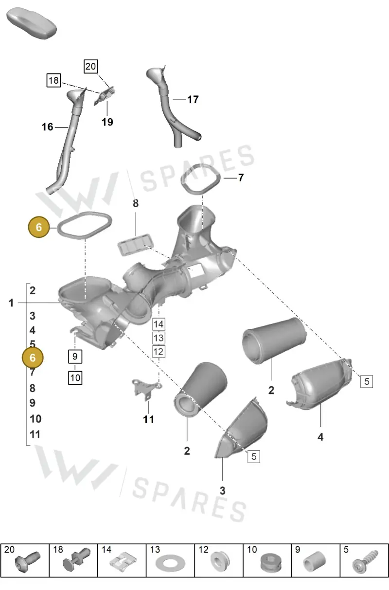 9GT129719 — Porsche 911 (2021-2022) diagram p59106000, position 6