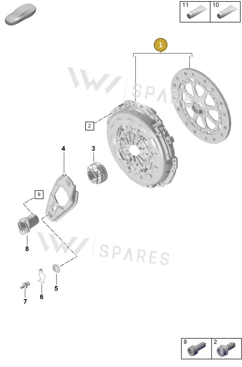 9GT141015 — Porsche 911 (2021-2022) diagram p59301200, position 1