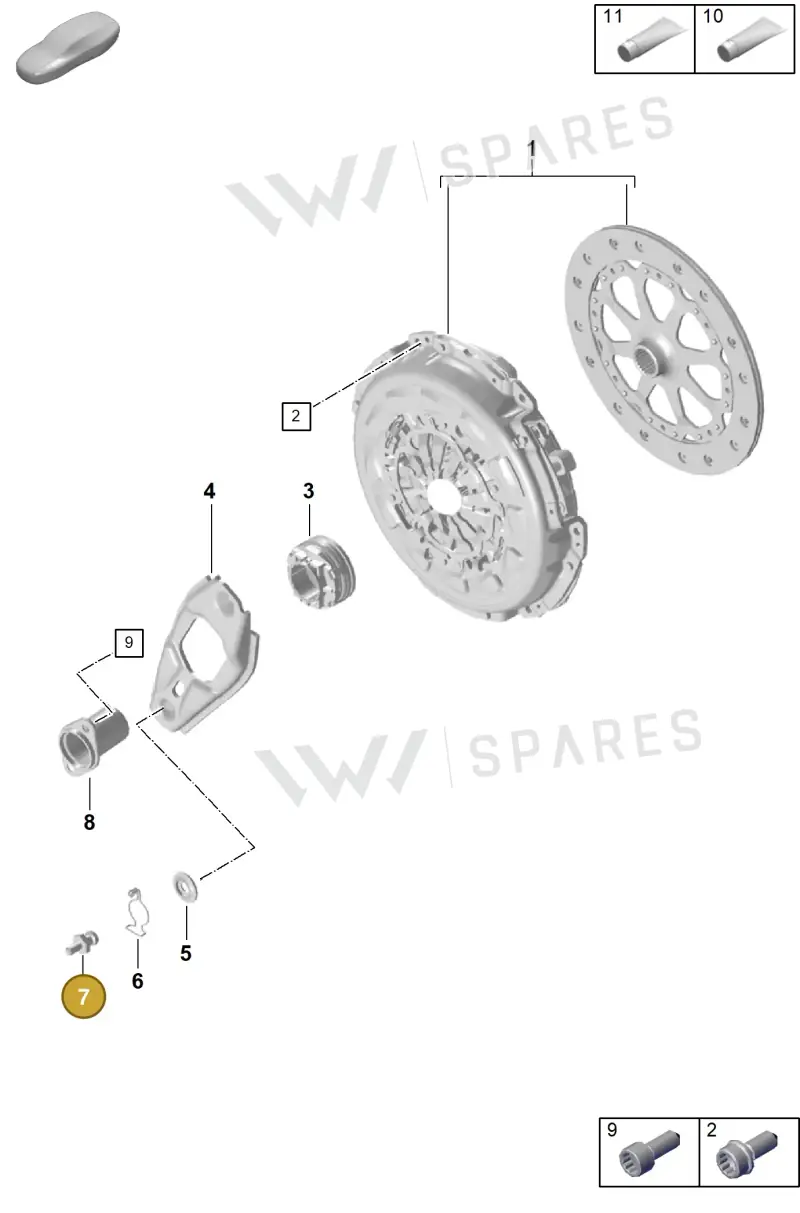9GT141251 — Porsche 911 (2021-2022) diagram p59301200, position 7