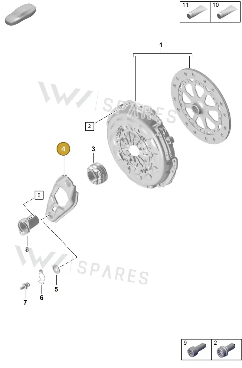 9GT141719 — Porsche 911 (2021-2022) diagram p59301200, position 4