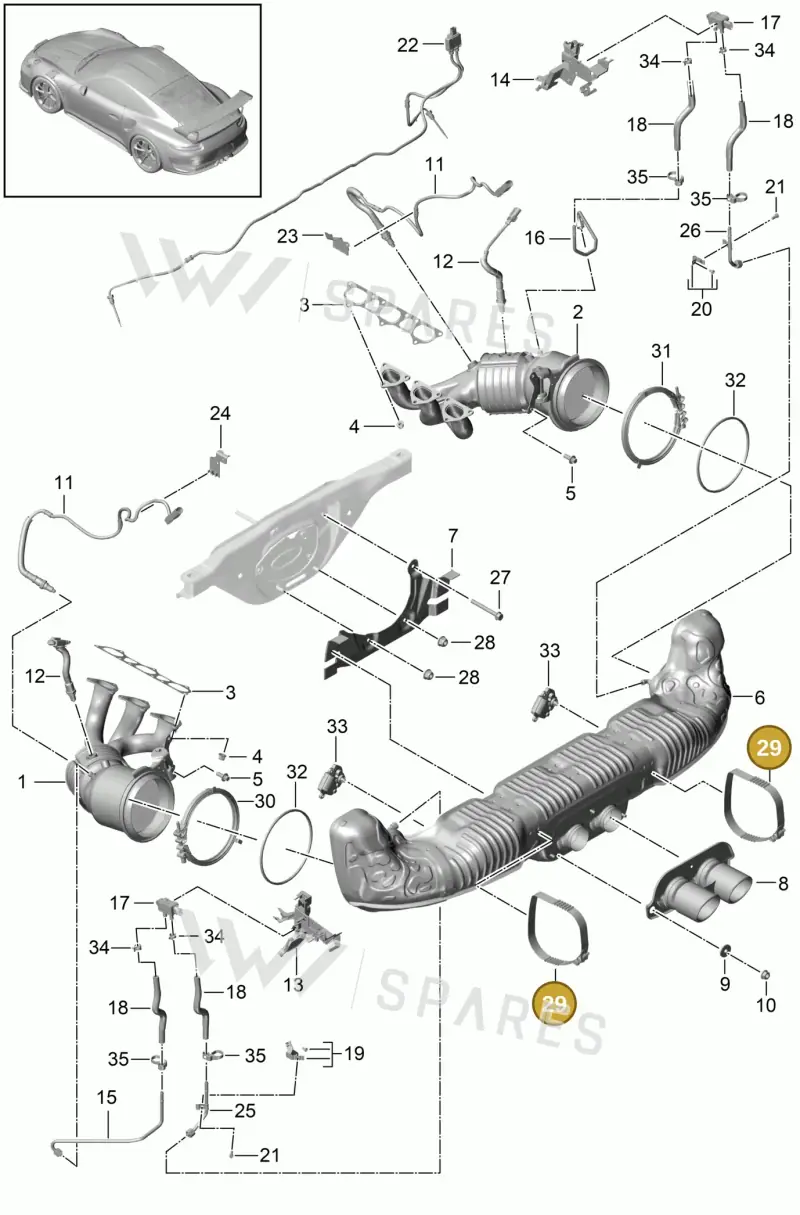 9GT251571A — Porsche 911 (2013-2020) diagram p41000004, position 29