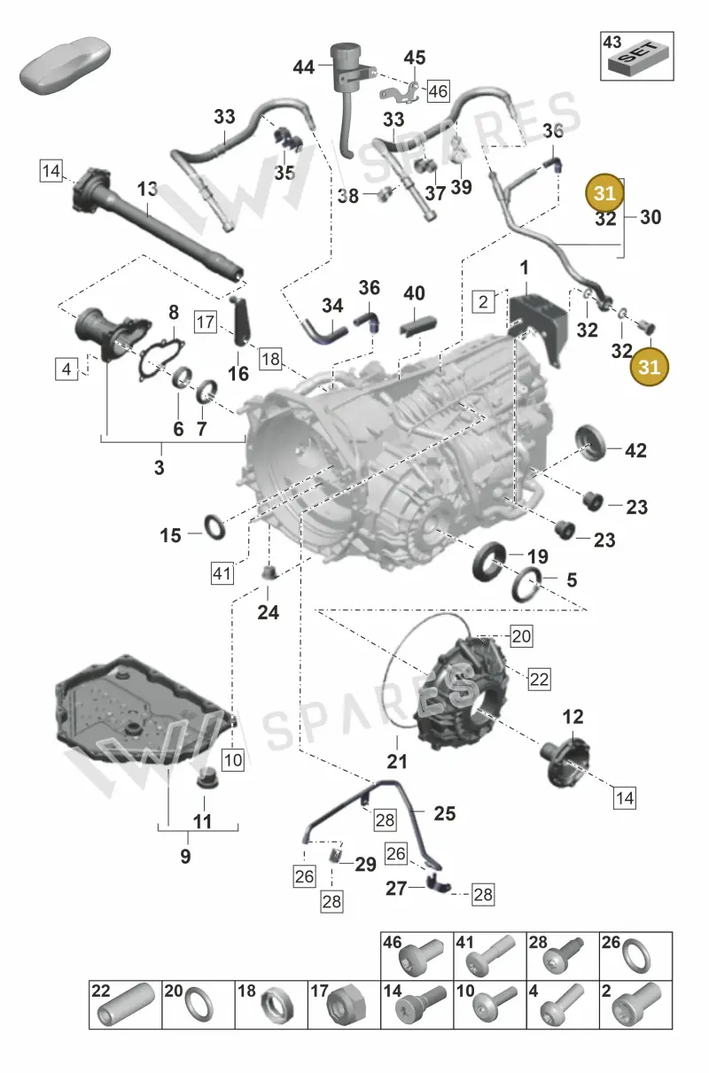 9GT321399 — Porsche 911 (2021-2022) diagram p59302100, position 31