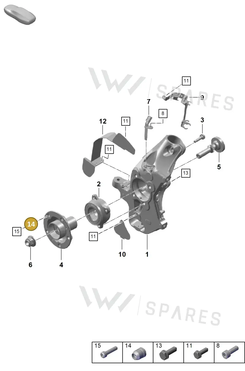 9GT401111 — Porsche Cayman (2019-2022) diagram p55401050, position 14