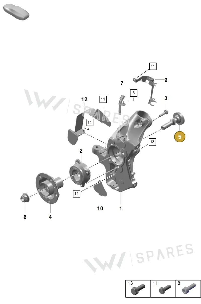 9GT407123A — Porsche Boxster Spyder (2019-2020) diagram p54401050, position 5