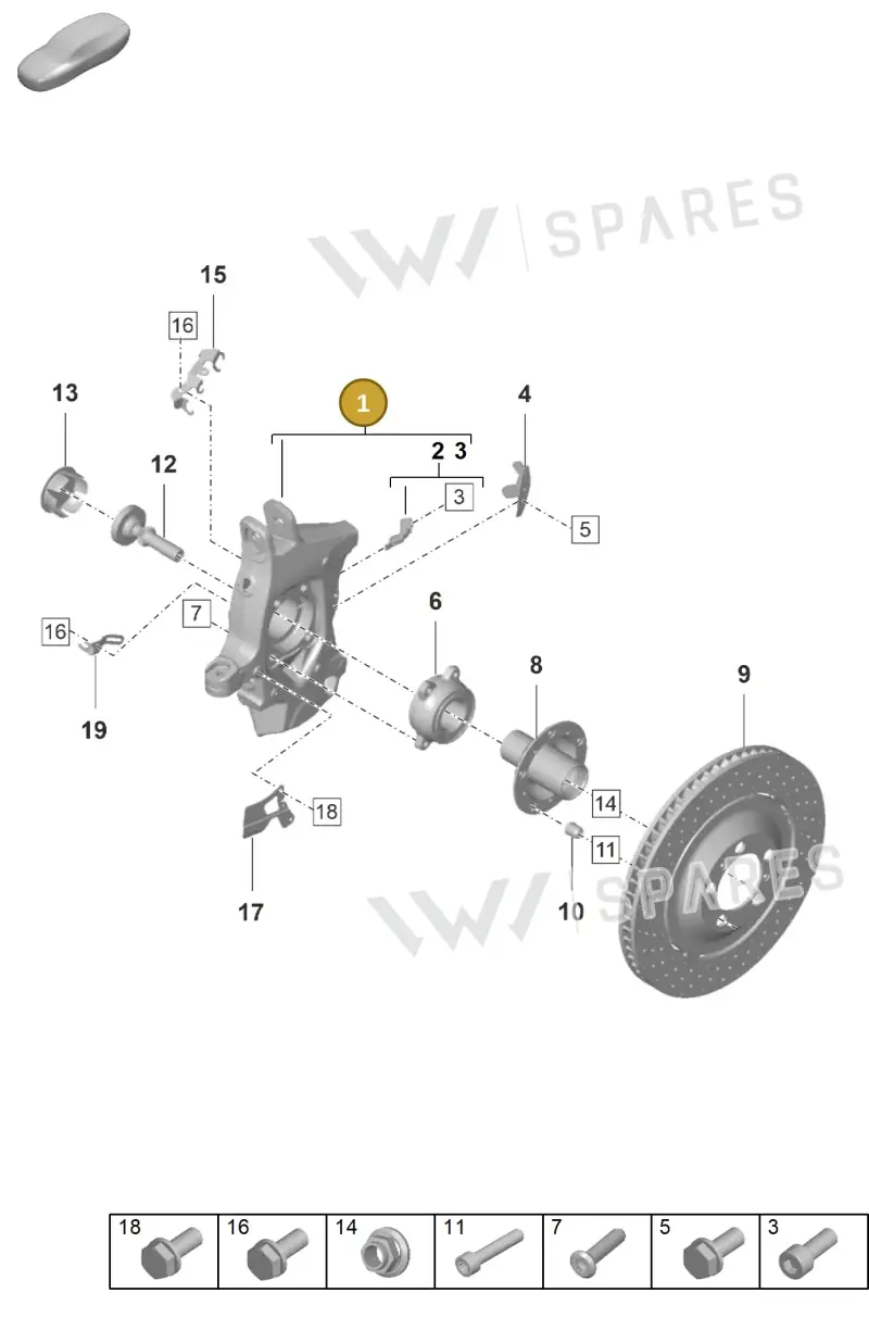 9GT407245C — Porsche 911 (2021-2022) diagram p59401050, position 1