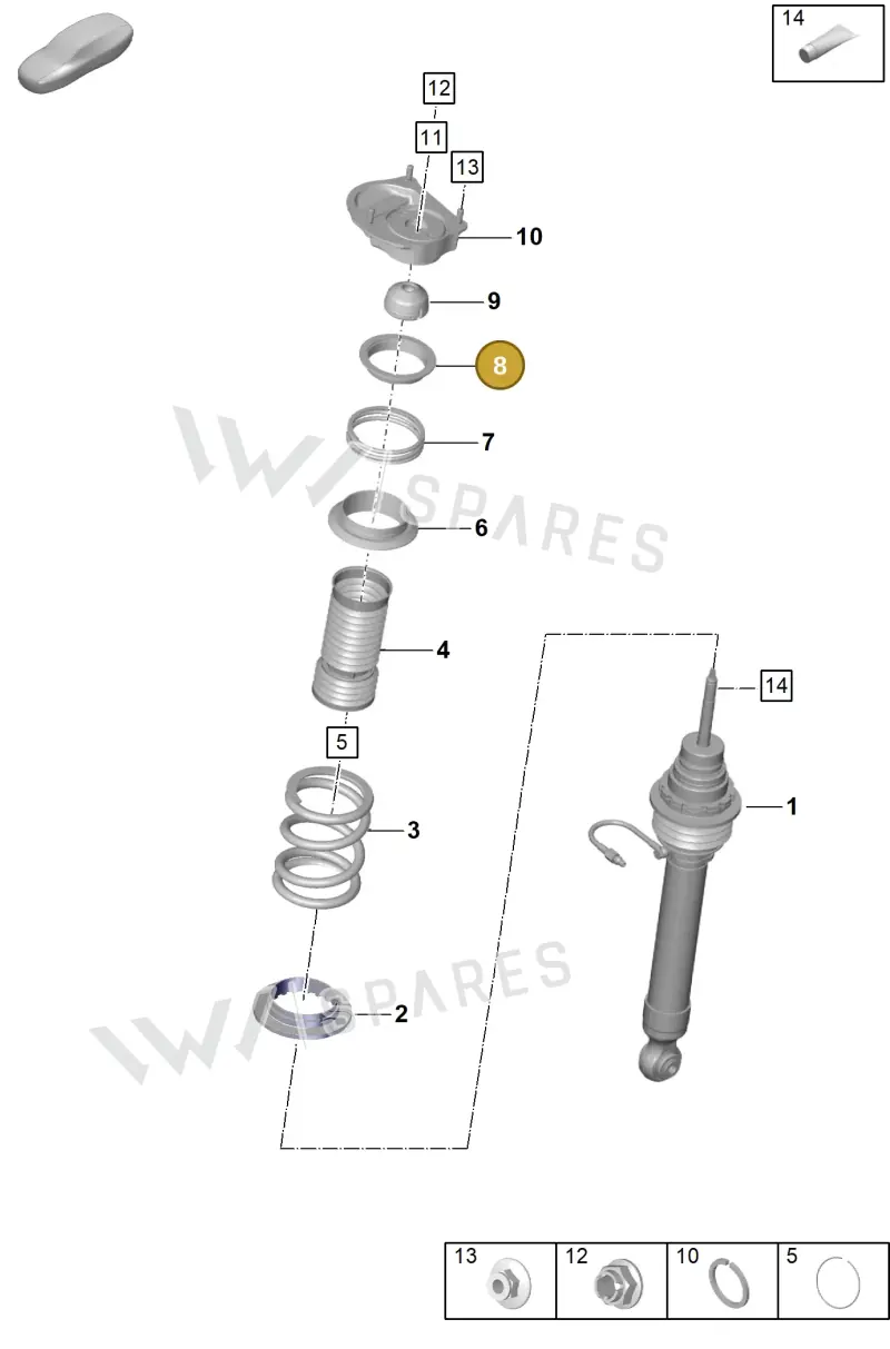 9GT412149A — Porsche 911 (2021-2022) diagram p59402000, position 8