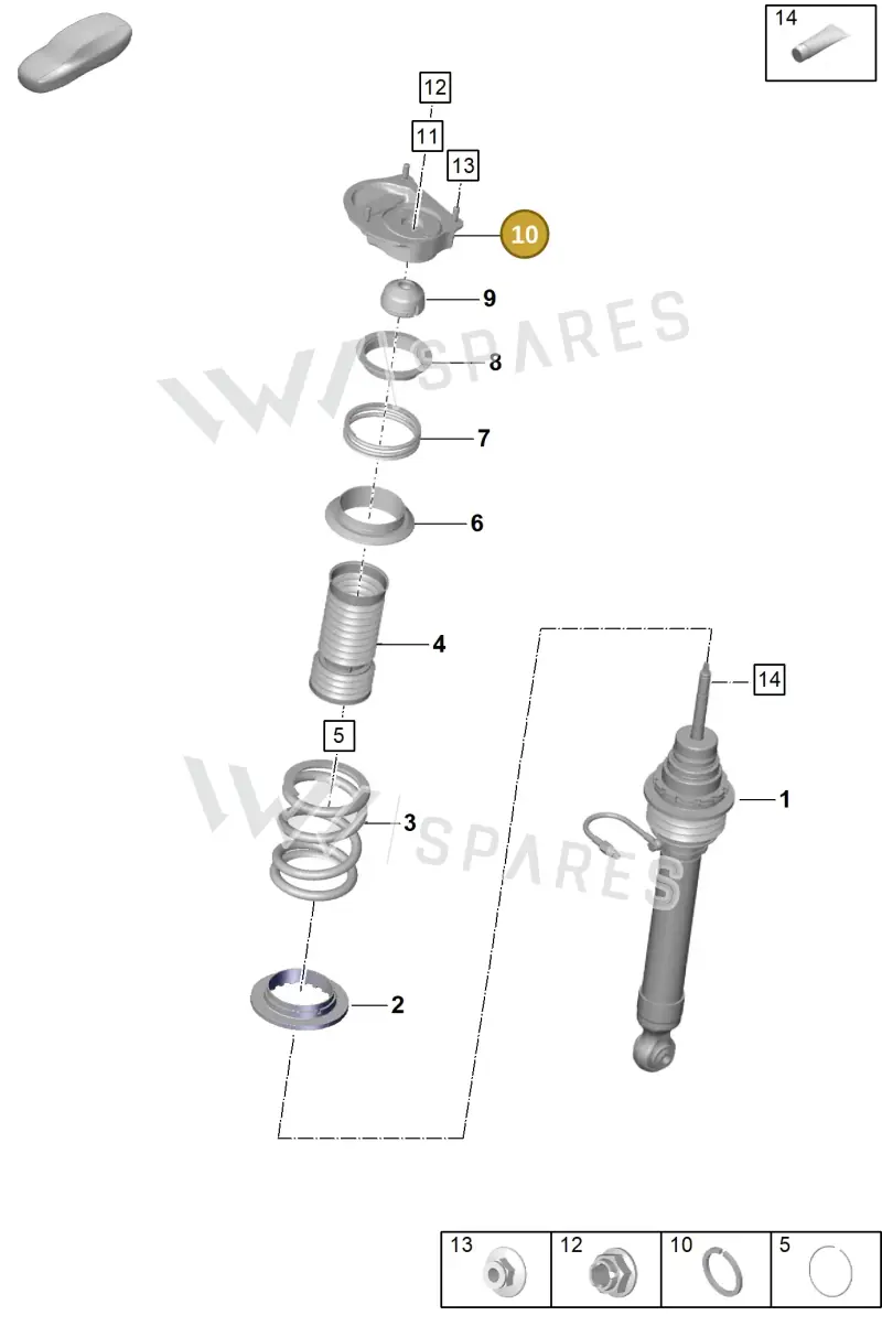 9GT412321D — Porsche 911 (2021-2022) diagram p59402000, position 10