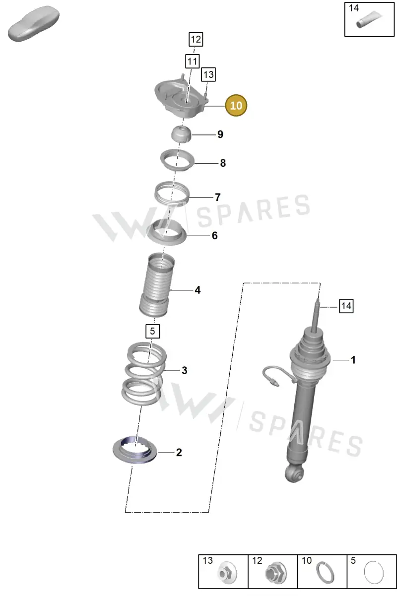 9GT412322C — Porsche 911 (2021-2022) diagram p59402000, position 10