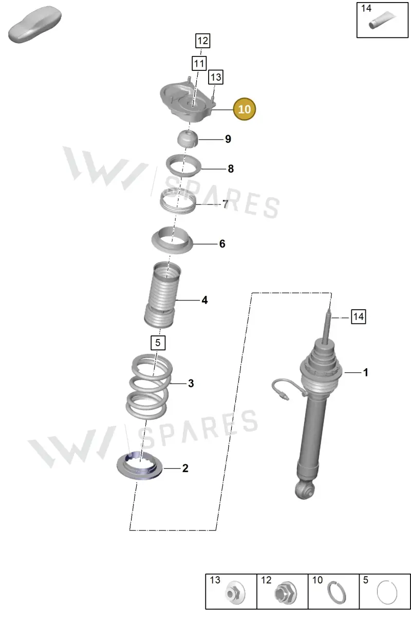9GT412322D — Porsche 911 (2021-2022) diagram p59402000, position 10