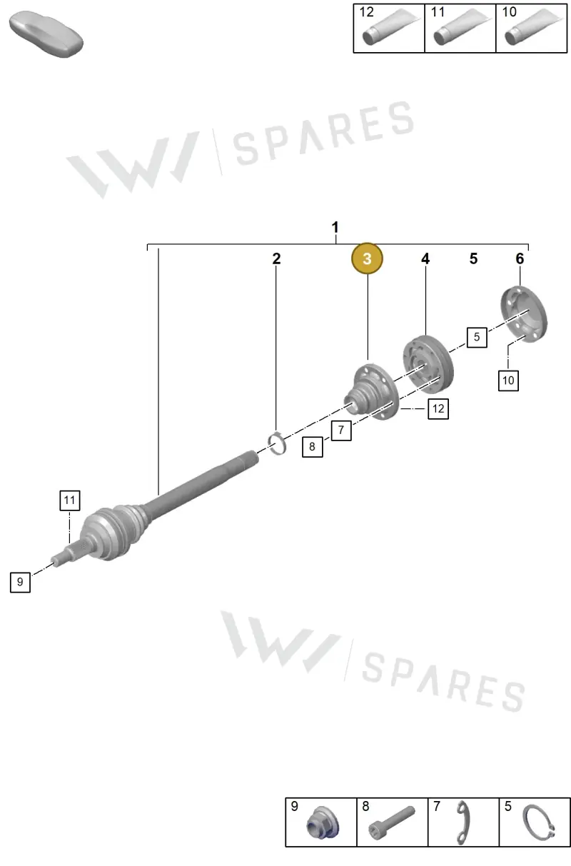 9GT501135B — Porsche 911 (2021-2022) diagram p59501100, position 3