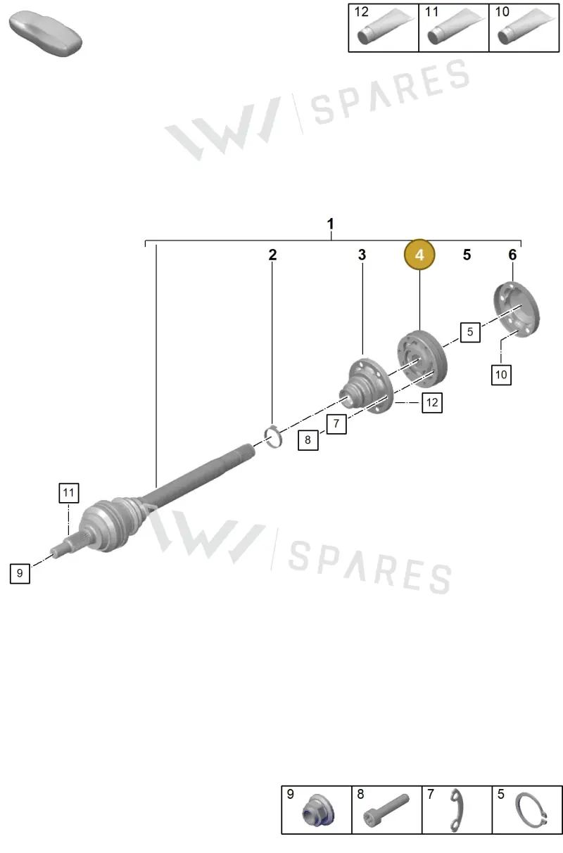 9GT501161 — Porsche 911 (2021-2022) diagram p59501100, position 4