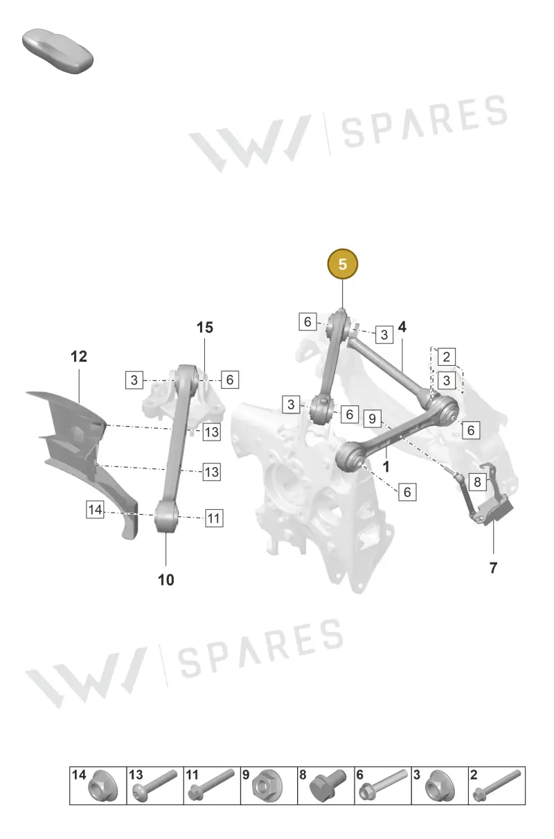 9GT505237B — Porsche 911 (2021-2022) diagram p59501050, position 5