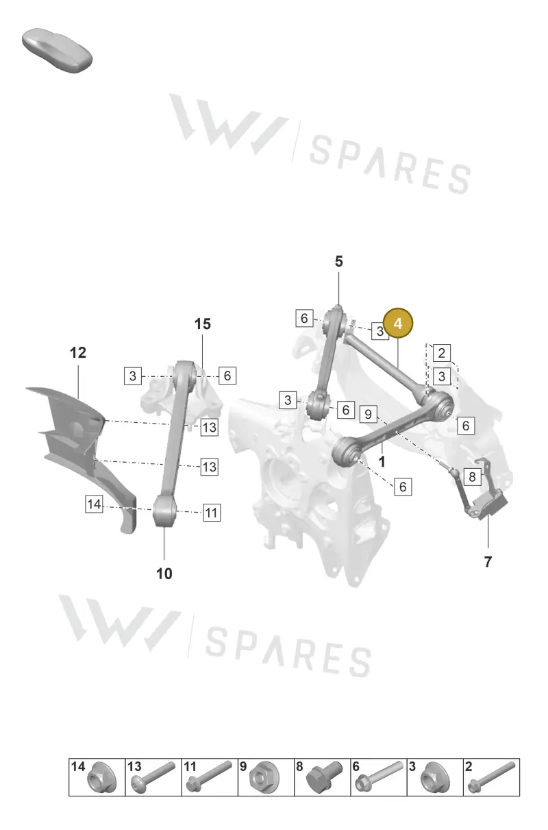 9GT505477 — Porsche 911 (2021-2022) diagram p59501050, position 4