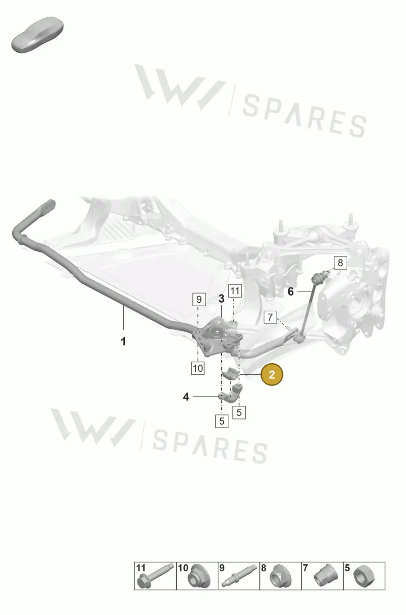 9GT511035 — Porsche 911 (2021-2022) diagram p59502100, position 2