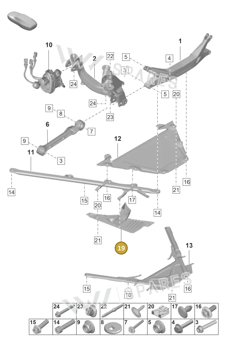 9GT521511 — Porsche 911 (2021-2022) diagram p59501010, position 19