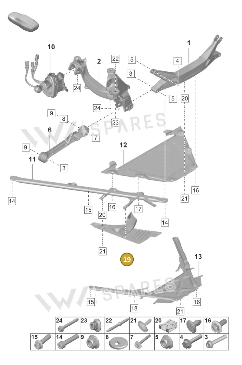 9GT521512 — Porsche 911 (2021-2022) diagram p59501010, position 19