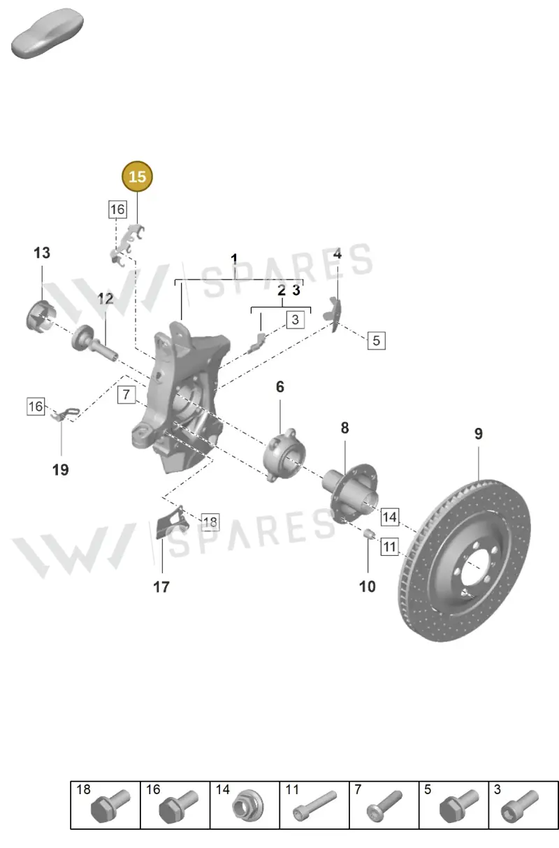 9GT611846B — Porsche 911 (2021-2022) diagram p59401050, position 15