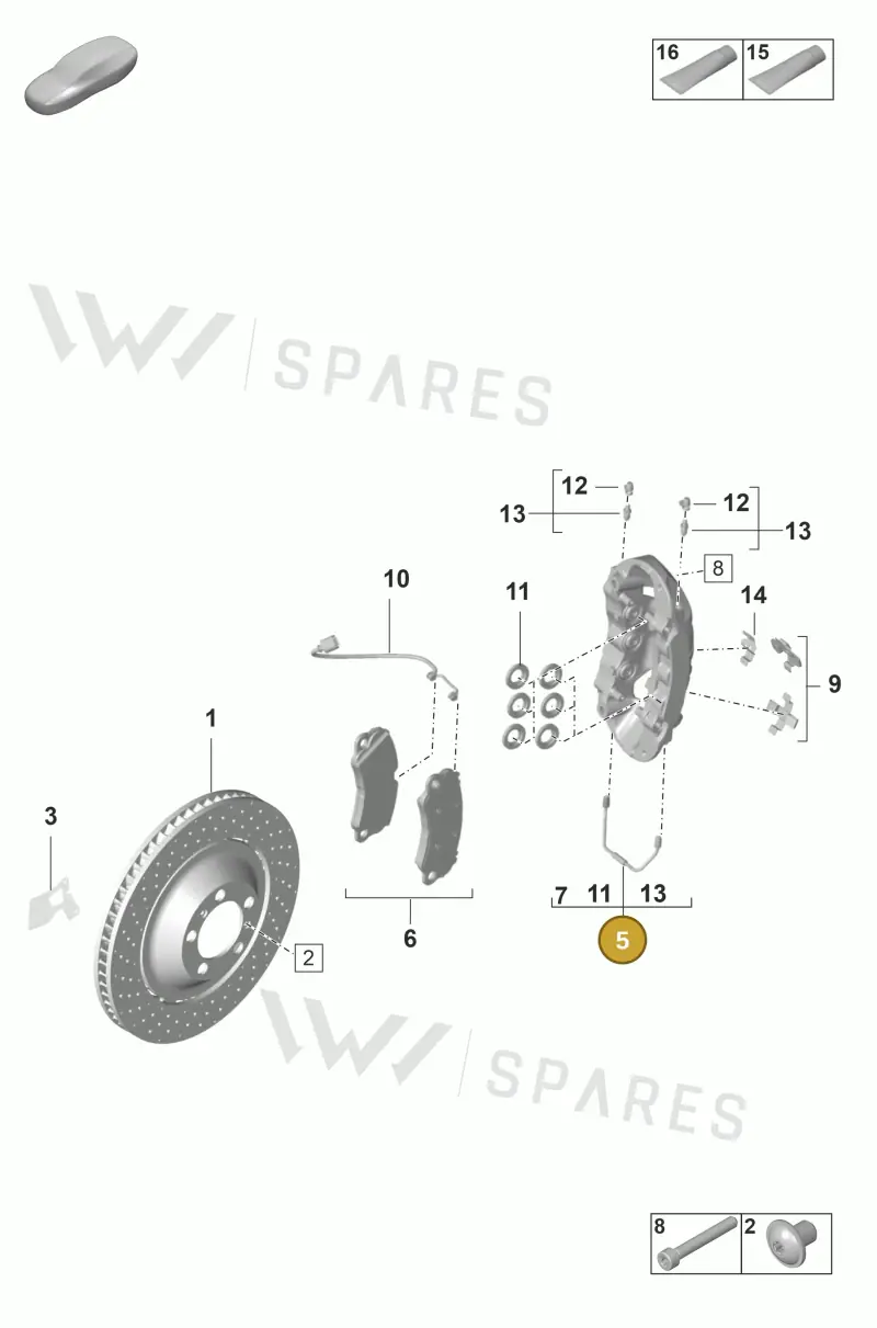 9GT615123G — Porsche 911 (2021-2022) diagram p59602010, position 5