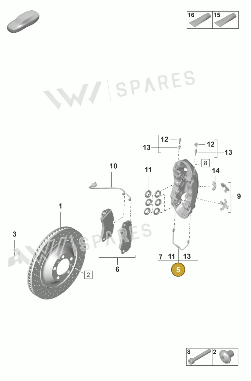 9GT615123H — Porsche 911 (2021-2022) diagram p59602010, position 5