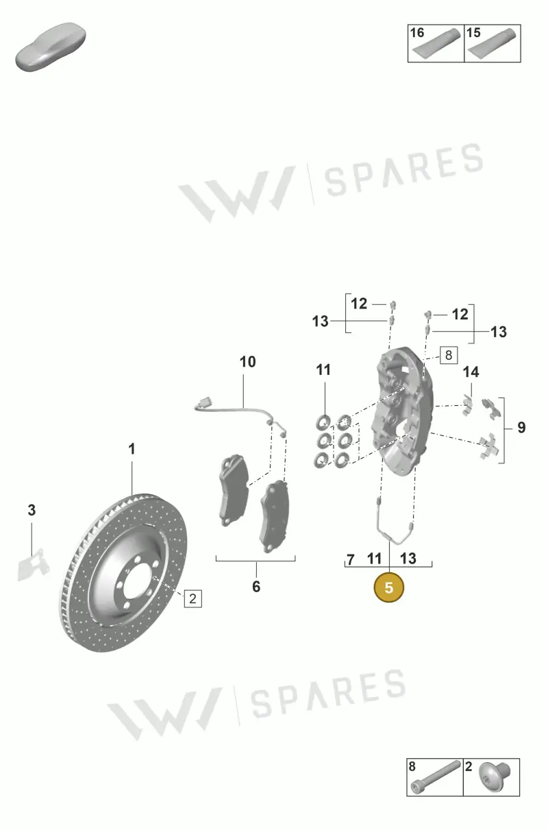9GT615124J — Porsche 911 (2021-2022) diagram p59602010, position 5