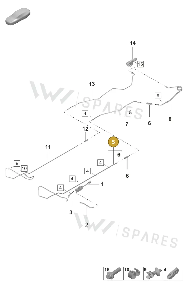 9GT721387A — Porsche 911 (2021-2022) diagram p59703000, position 5