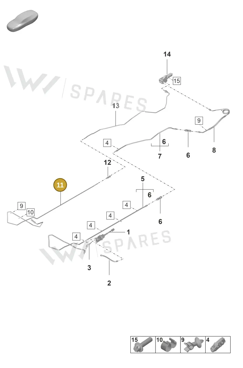 9GT721471 — Porsche 911 (2021-2022) diagram p59703000, position 11