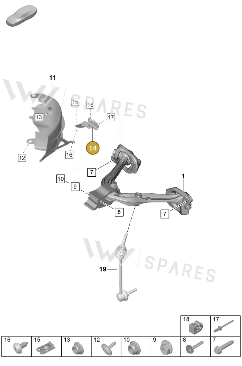 9GT805815A — Porsche 911 (2021-2022) diagram p59401010, position 14