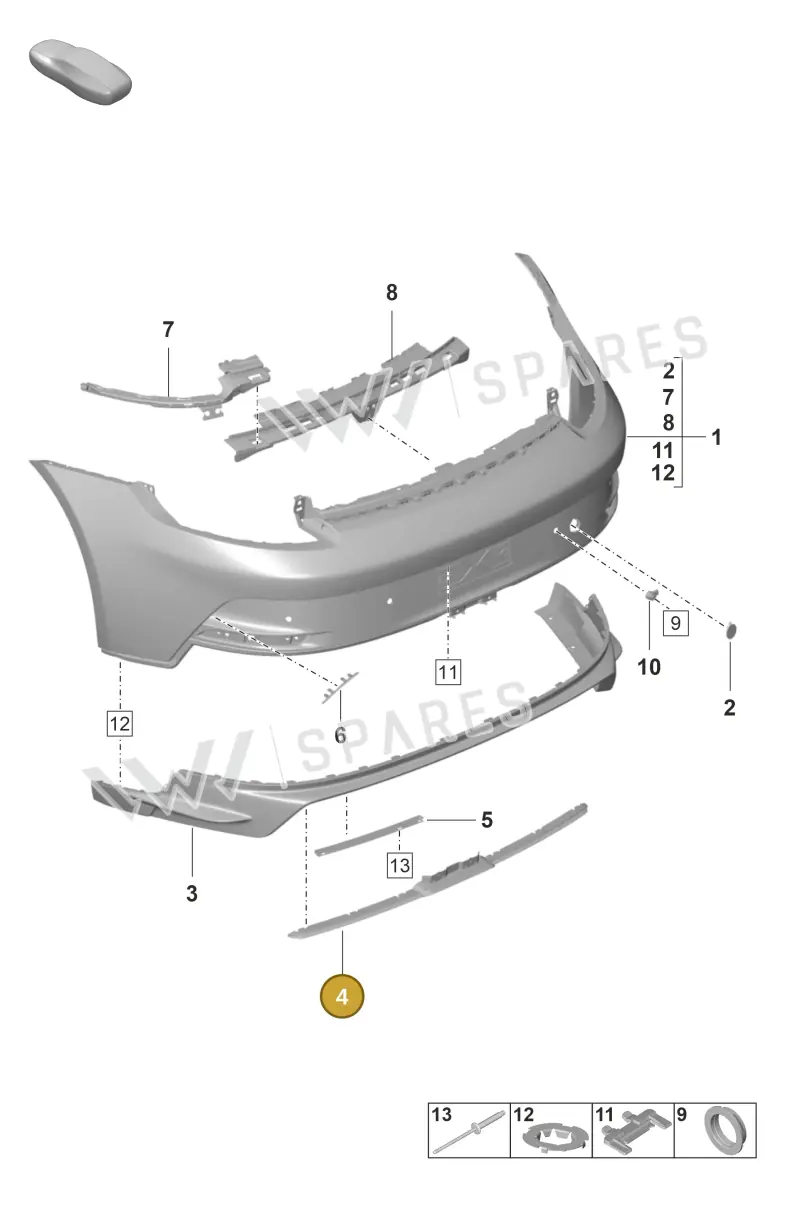 9GT807833OK1 — Porsche 911 (2021-2022) diagram p59802500, position 4