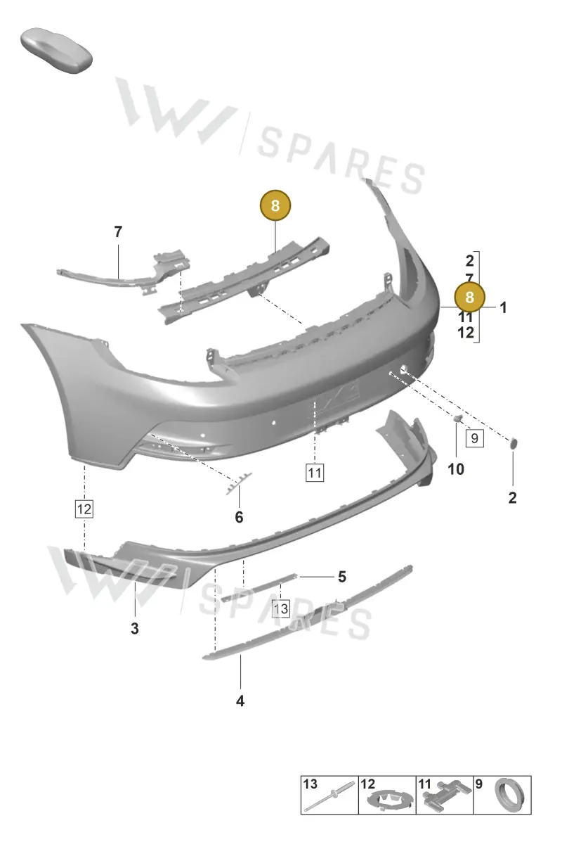 9GT807900 — Porsche 911 (2021-2022) diagram p59802500, position 8