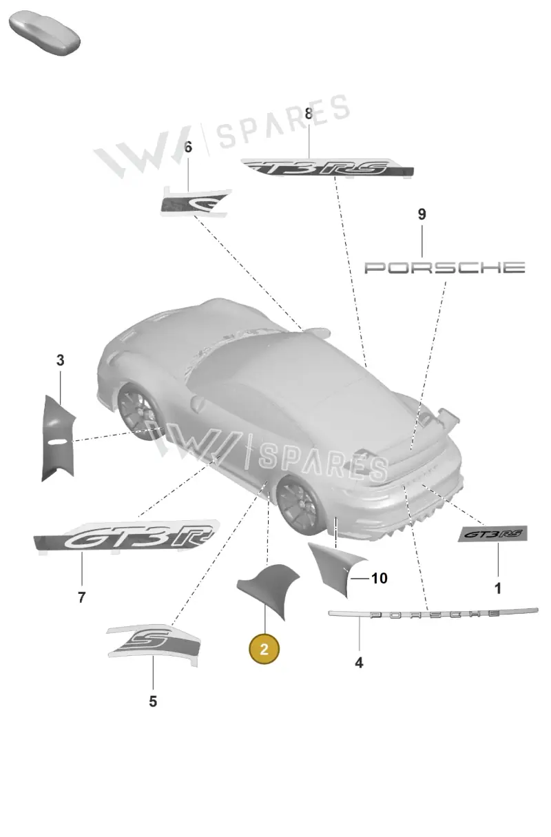 9GT809691 — Porsche 911 (2021-2022) diagram p59810010, position 2