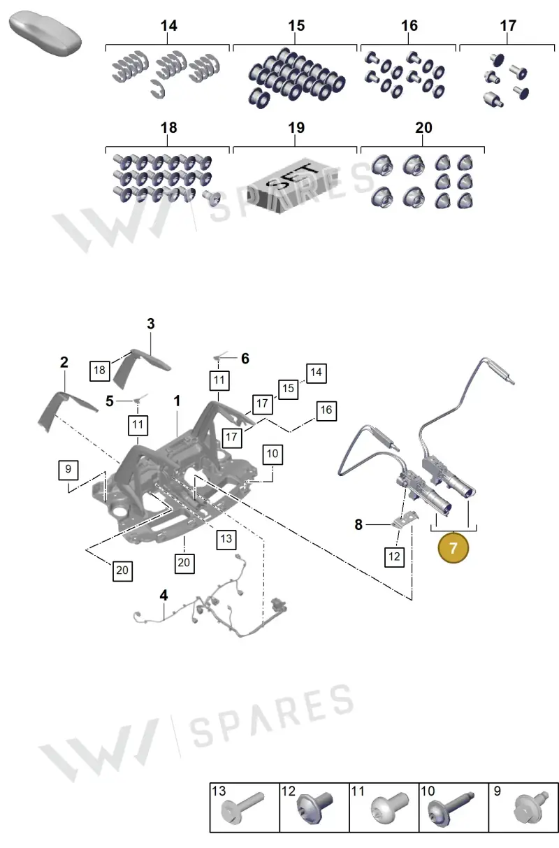 9GT827449A — Porsche 911 (2021-2022) diagram p59803190, position 7