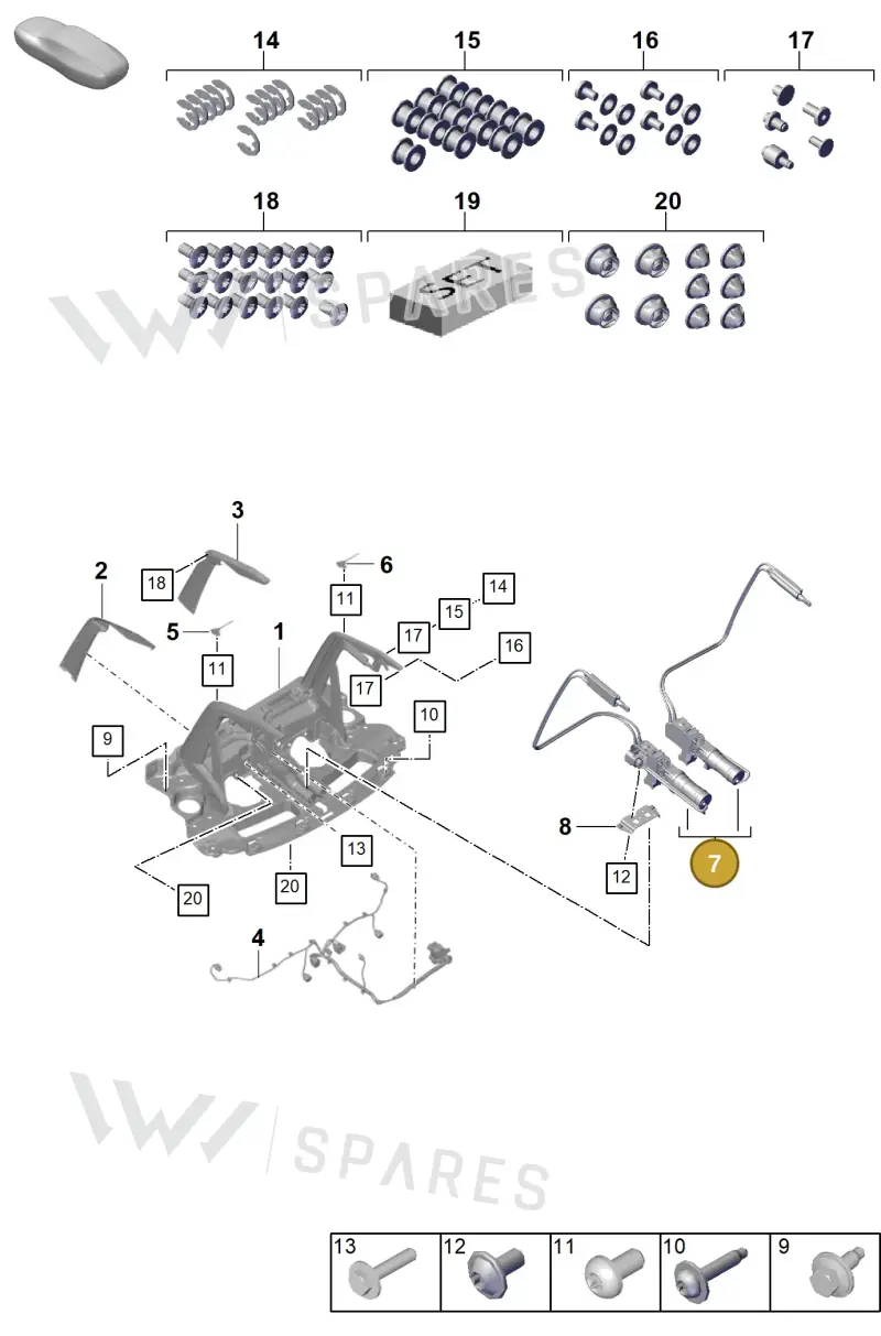 9GT827449 — Porsche 911 (2021-2022) diagram p59803190, position 7