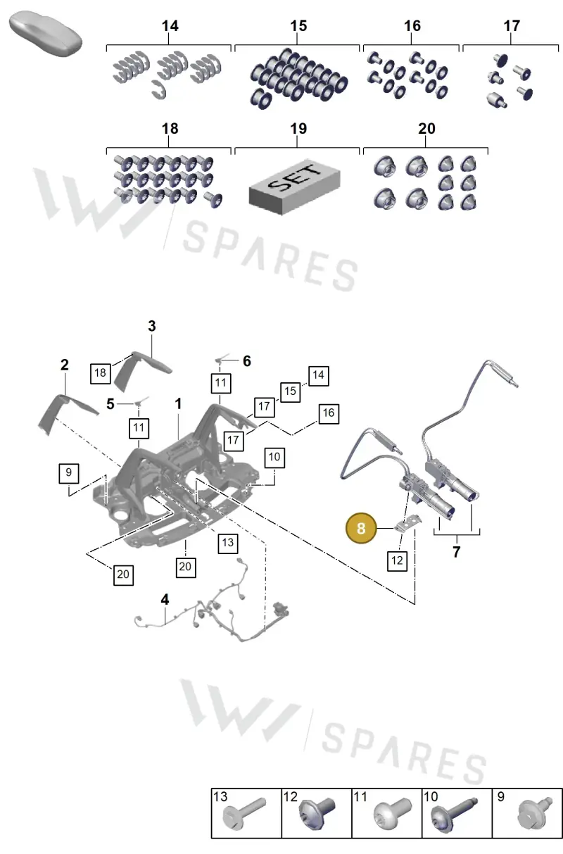 9GT827603 — Porsche 911 (2021-2022) diagram p59803190, position 8