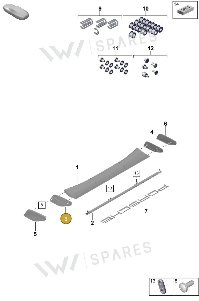 9GT827867COK1 — Porsche 911 (2021-2022) diagram p59803190, position 3