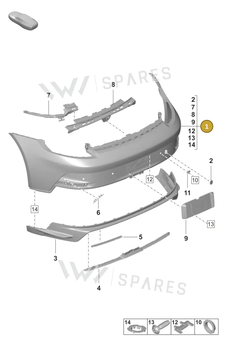 9GT898014B — Porsche 911 (2021-2022) diagram p59802500, position 1
