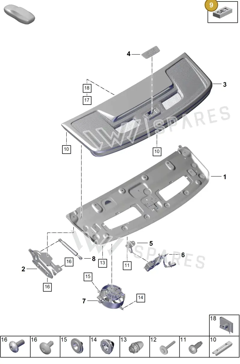 9GT898028 — Porsche 911 (2021-2022) diagram p59803110, position 9