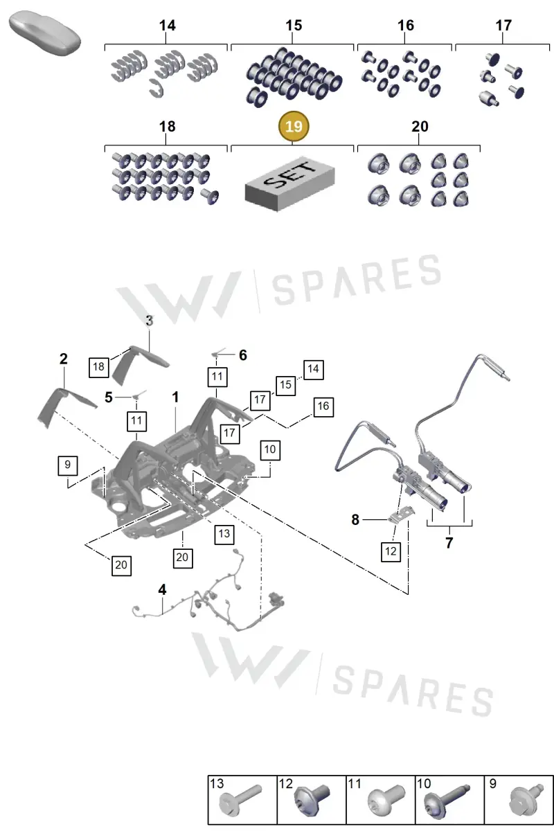 9GT898533E — Porsche 911 (2021-2022) diagram p59803190, position 19