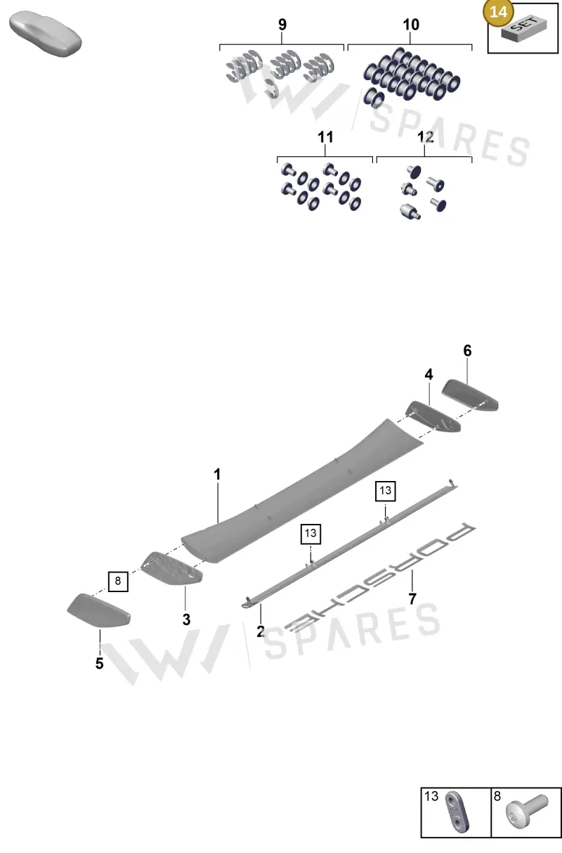 9GT898533J — Porsche 911 (2021-2022) diagram p59803190, position 14