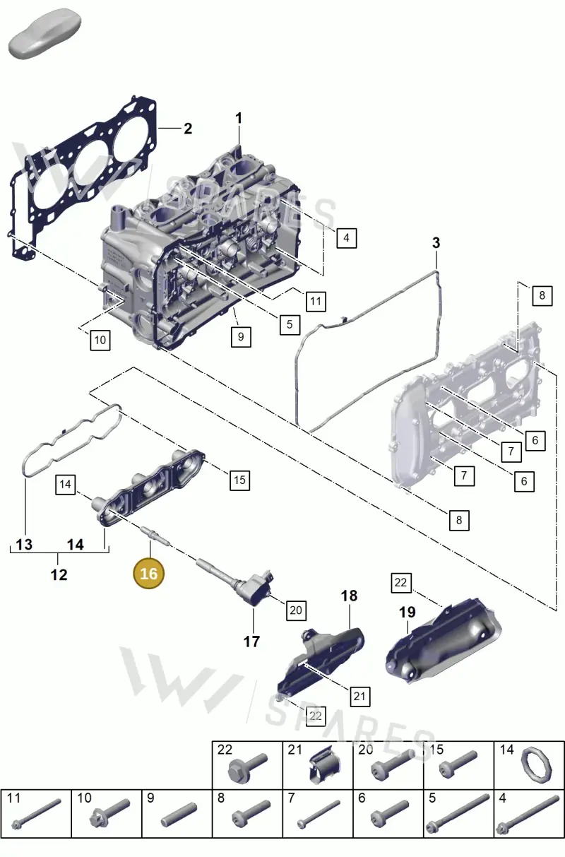 9GT905612A — Porsche Boxster Spyder (2019-2020) diagram p55103005, position 16