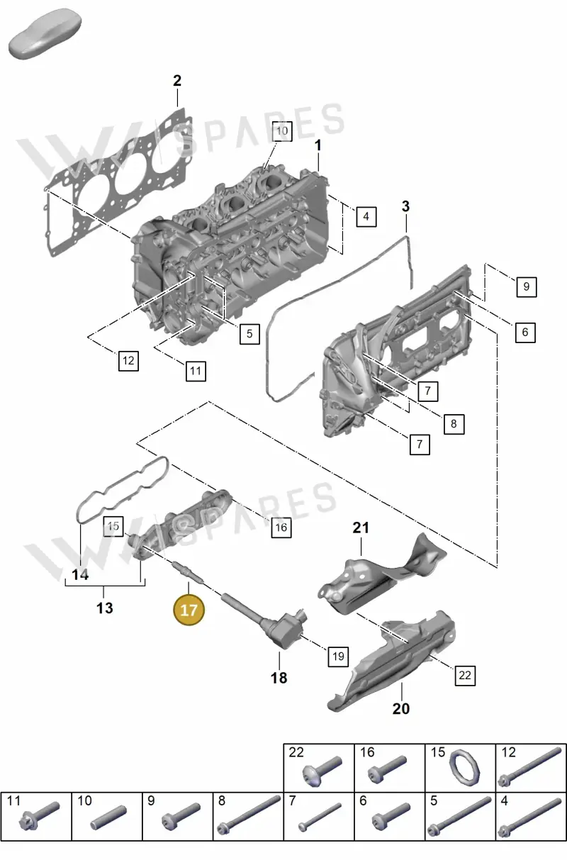 9GT905612A — Porsche 911 (2021-2022) diagram p59103000, position 17