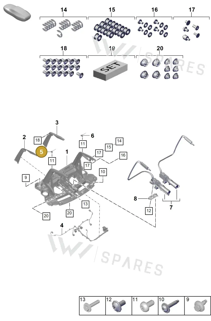9GT907125B — Porsche 911 (2021-2022) diagram p59803190, position 5