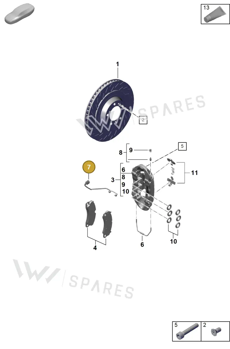 9GT907637 — Porsche Boxster Spyder (2019-2020) diagram p55602000, position 7