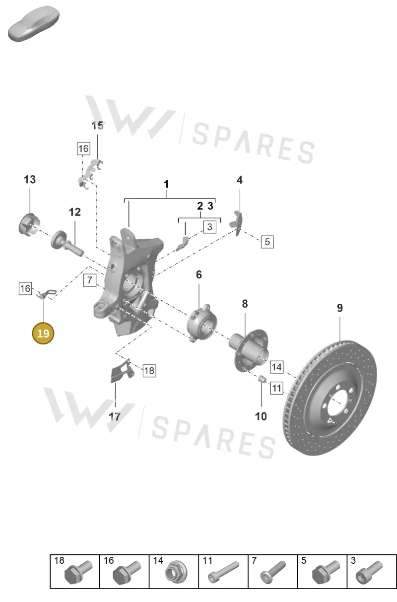 9GT971003A — Porsche 911 (2021-2022) diagram p59401050, position 19