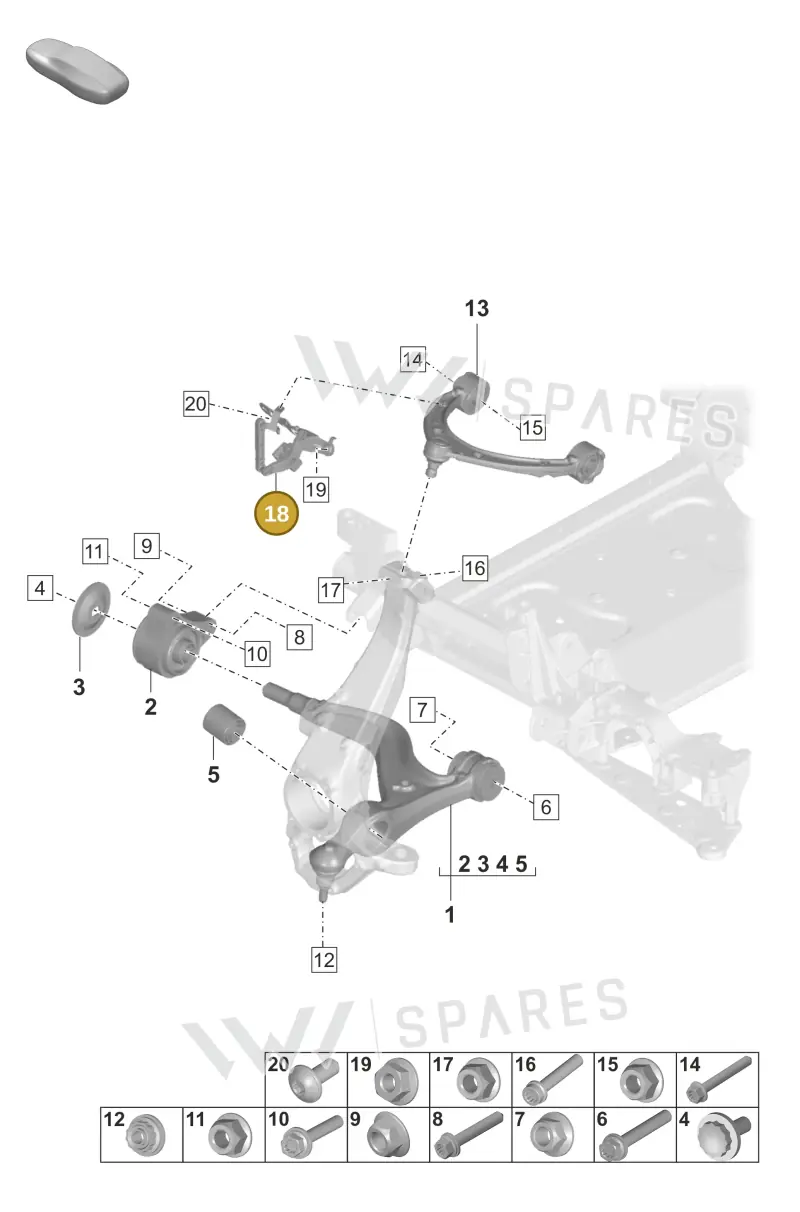 9J0616213 — Porsche Taycan Sport Turismo (2019-2024) diagram p56401050, position 18