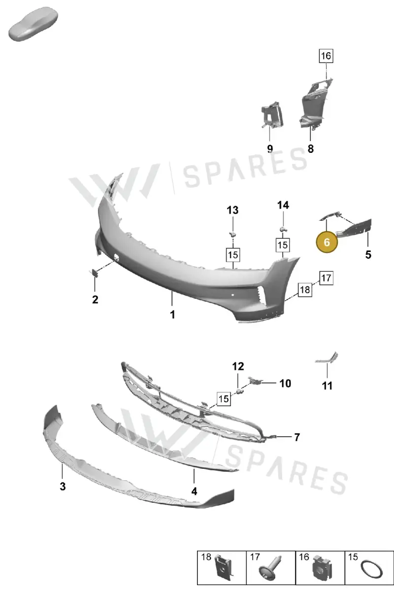 9J0807400 — Porsche Taycan Sport Turismo (2023-2025) diagram p64802150, position 6